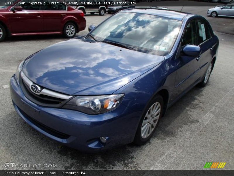 Marine Blue Pearl / Carbon Black 2011 Subaru Impreza 2.5i Premium Sedan