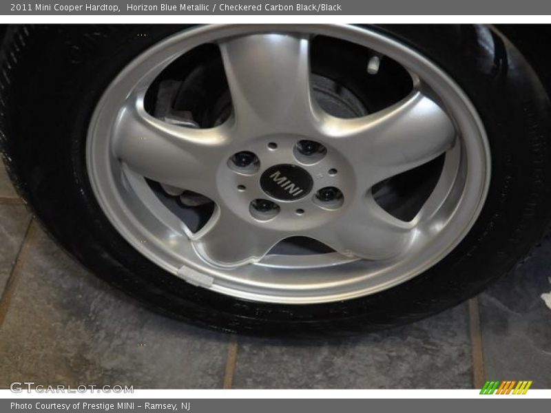 Horizon Blue Metallic / Checkered Carbon Black/Black 2011 Mini Cooper Hardtop