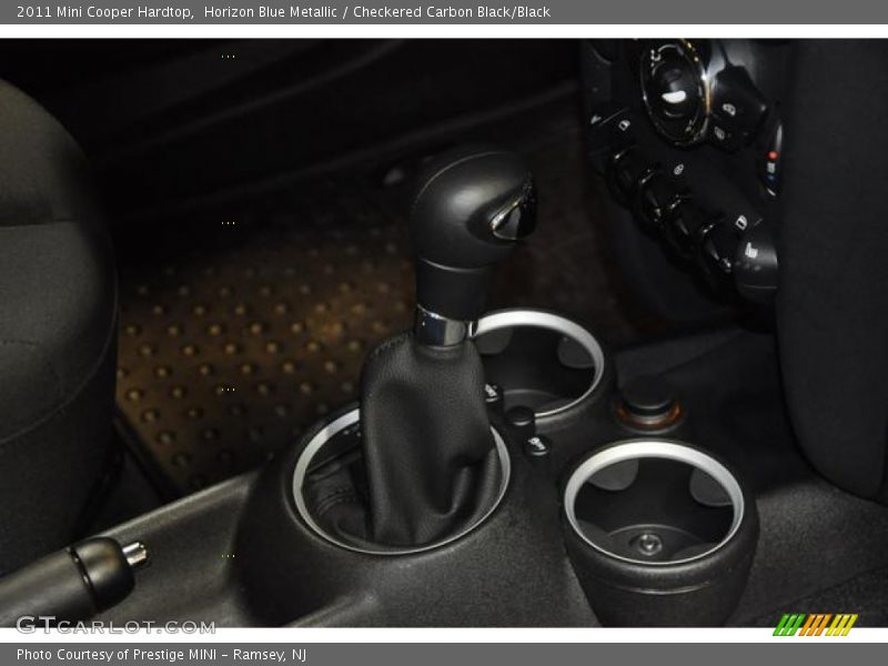 Horizon Blue Metallic / Checkered Carbon Black/Black 2011 Mini Cooper Hardtop