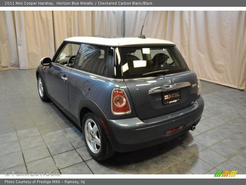 Horizon Blue Metallic / Checkered Carbon Black/Black 2011 Mini Cooper Hardtop