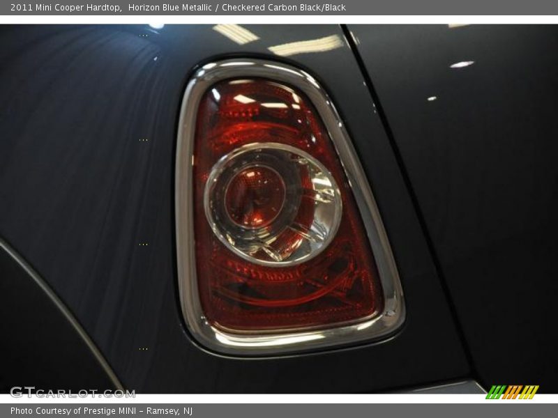 Horizon Blue Metallic / Checkered Carbon Black/Black 2011 Mini Cooper Hardtop