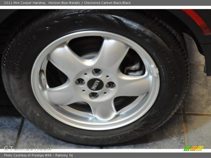 Horizon Blue Metallic / Checkered Carbon Black/Black 2011 Mini Cooper Hardtop