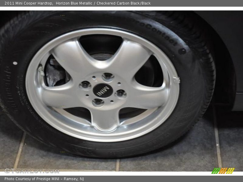 Horizon Blue Metallic / Checkered Carbon Black/Black 2011 Mini Cooper Hardtop