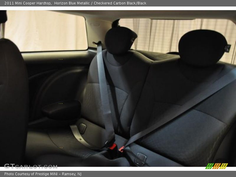 Horizon Blue Metallic / Checkered Carbon Black/Black 2011 Mini Cooper Hardtop