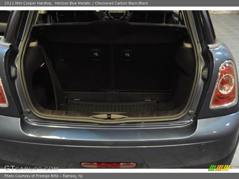 Horizon Blue Metallic / Checkered Carbon Black/Black 2011 Mini Cooper Hardtop