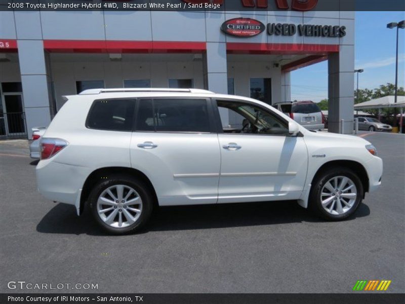 Blizzard White Pearl / Sand Beige 2008 Toyota Highlander Hybrid 4WD