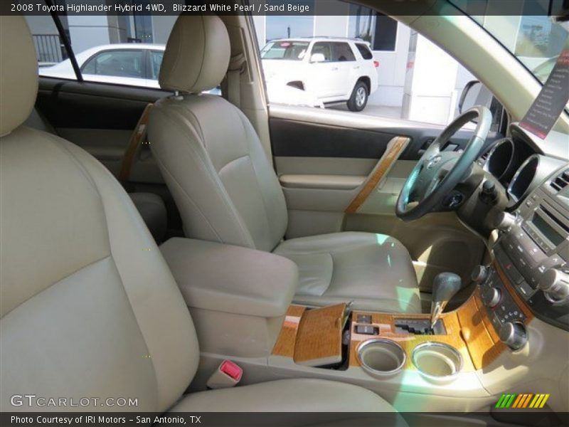 Blizzard White Pearl / Sand Beige 2008 Toyota Highlander Hybrid 4WD