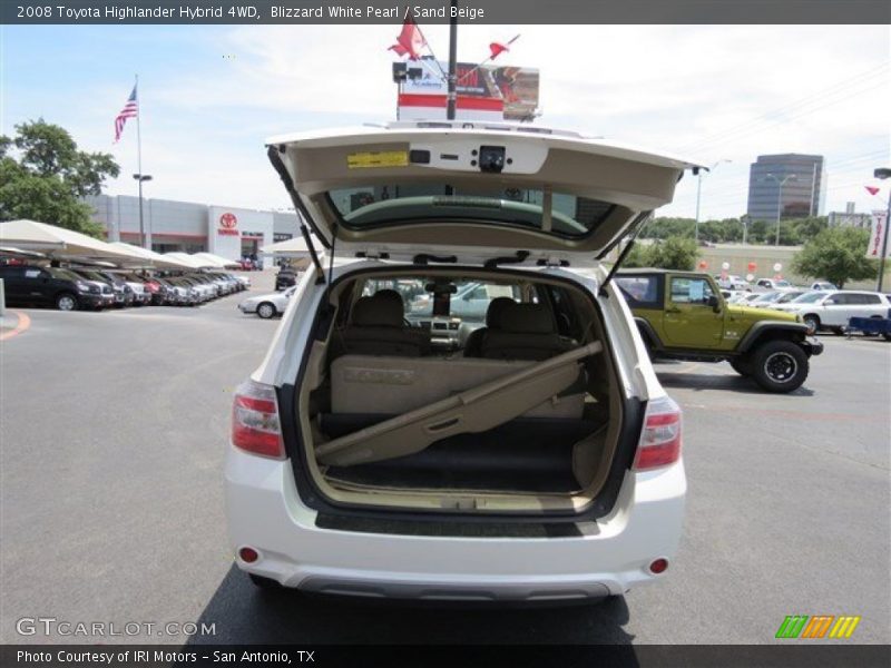 Blizzard White Pearl / Sand Beige 2008 Toyota Highlander Hybrid 4WD