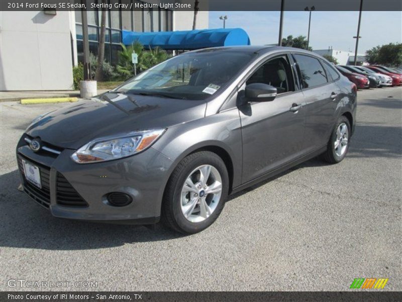 Sterling Gray / Medium Light Stone 2014 Ford Focus SE Sedan