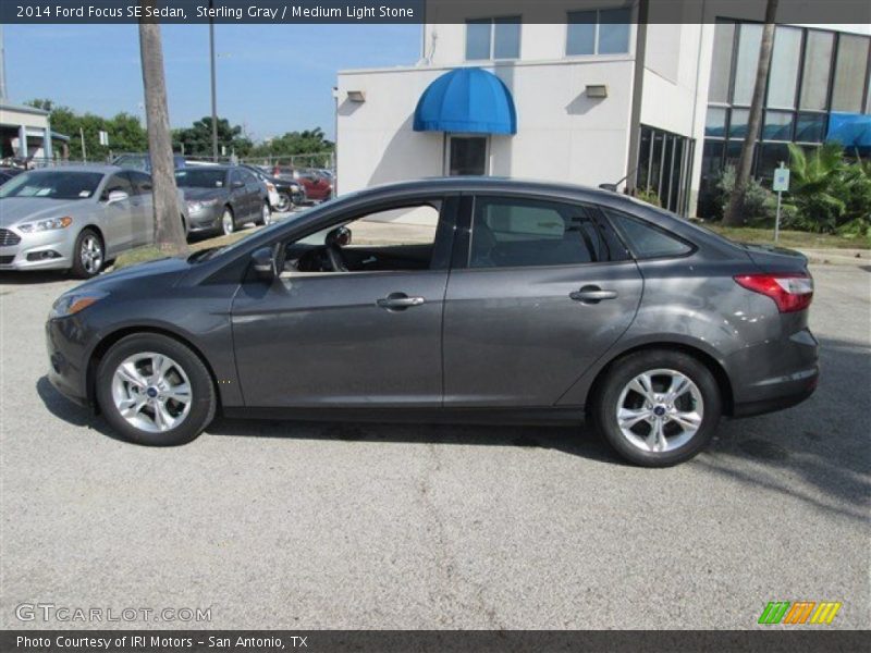 Sterling Gray / Medium Light Stone 2014 Ford Focus SE Sedan