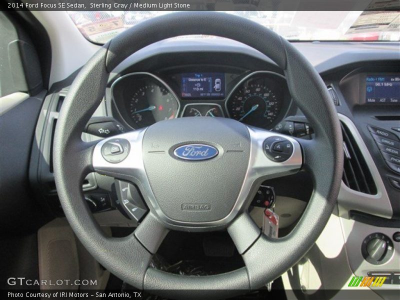 Sterling Gray / Medium Light Stone 2014 Ford Focus SE Sedan