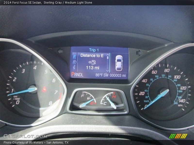 Sterling Gray / Medium Light Stone 2014 Ford Focus SE Sedan