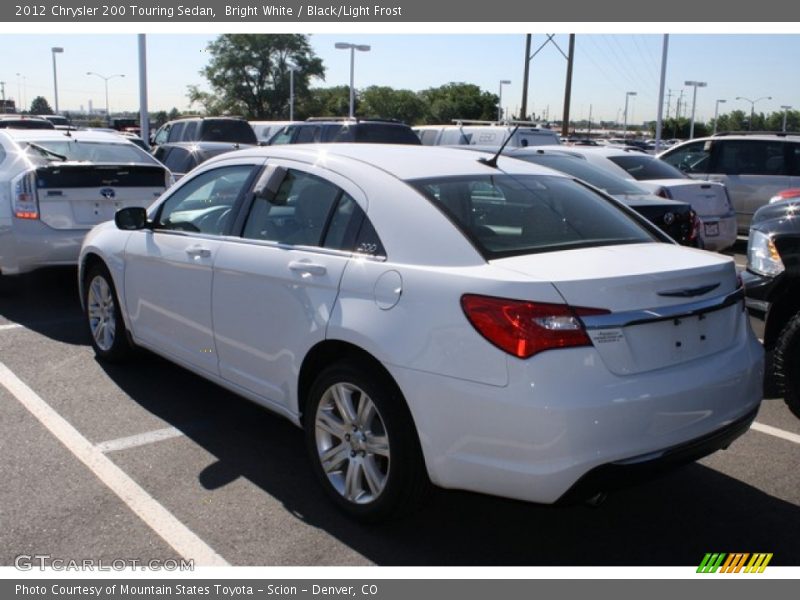 Bright White / Black/Light Frost 2012 Chrysler 200 Touring Sedan