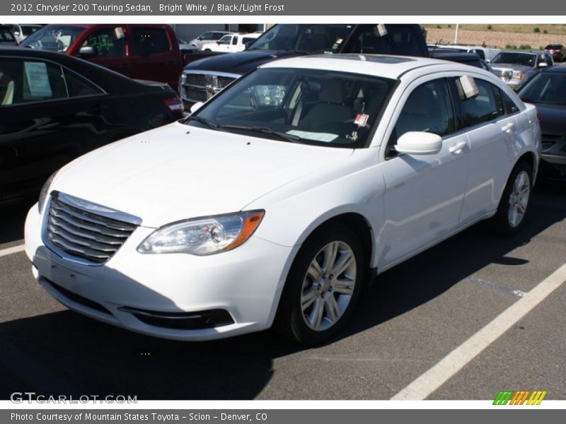 Bright White / Black/Light Frost 2012 Chrysler 200 Touring Sedan