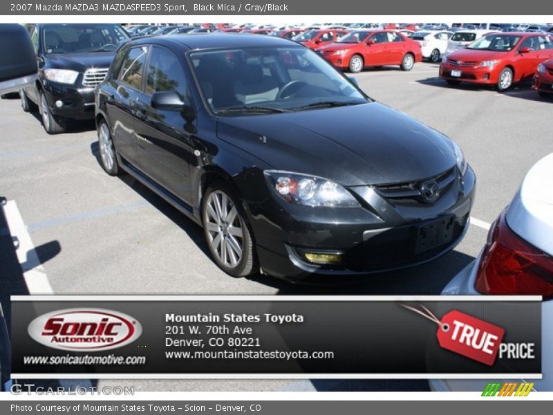 Black Mica / Gray/Black 2007 Mazda MAZDA3 MAZDASPEED3 Sport