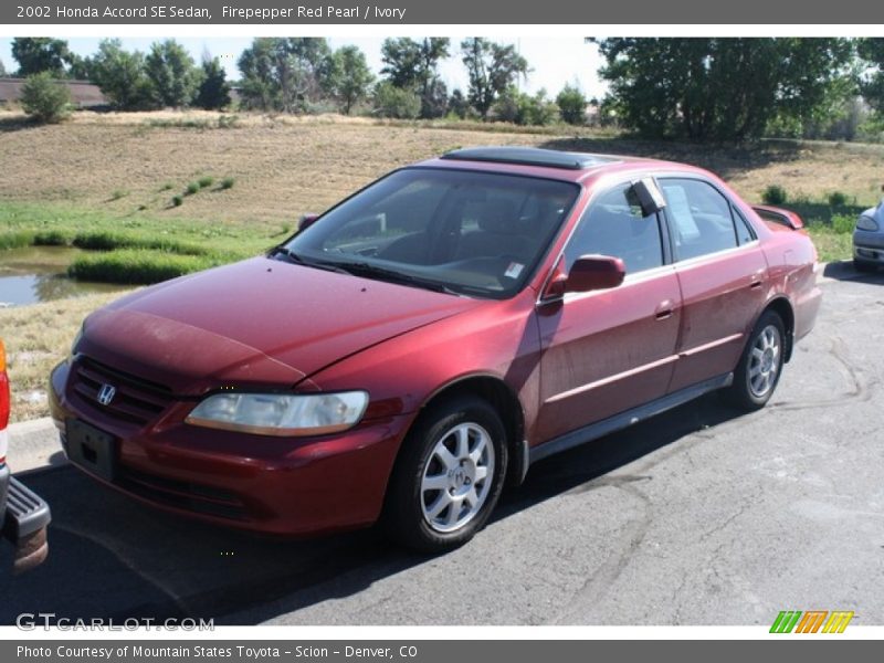 Firepepper Red Pearl / Ivory 2002 Honda Accord SE Sedan