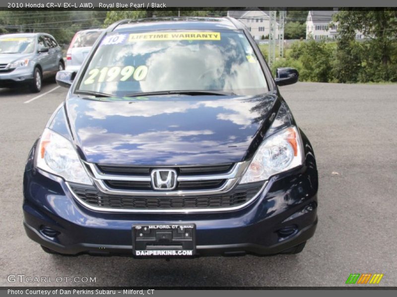 Royal Blue Pearl / Black 2010 Honda CR-V EX-L AWD