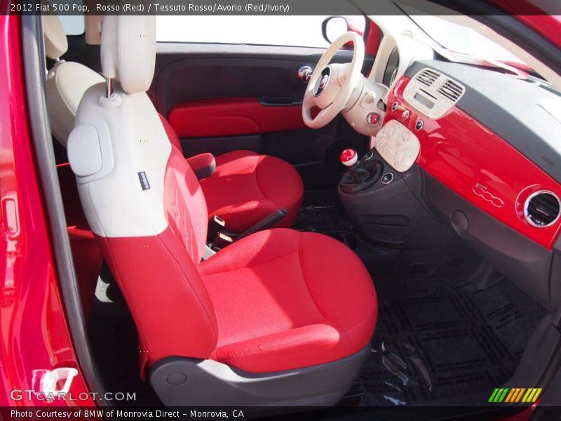  2012 500 Pop Tessuto Rosso/Avorio (Red/Ivory) Interior