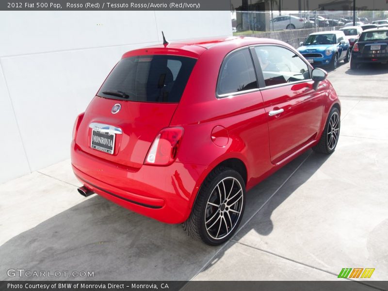 Rosso (Red) / Tessuto Rosso/Avorio (Red/Ivory) 2012 Fiat 500 Pop