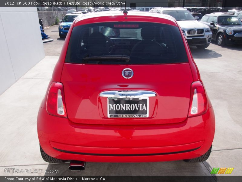 Rosso (Red) / Tessuto Rosso/Avorio (Red/Ivory) 2012 Fiat 500 Pop