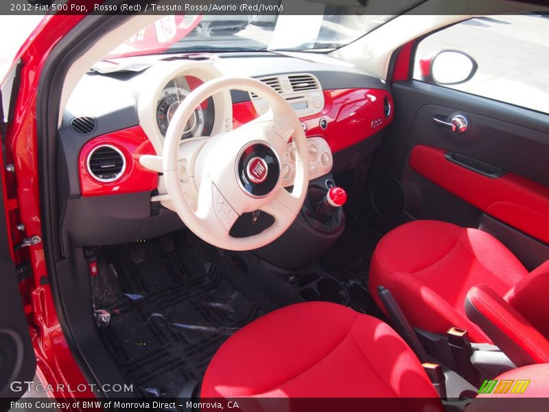 Tessuto Rosso/Avorio (Red/Ivory) Interior - 2012 500 Pop 