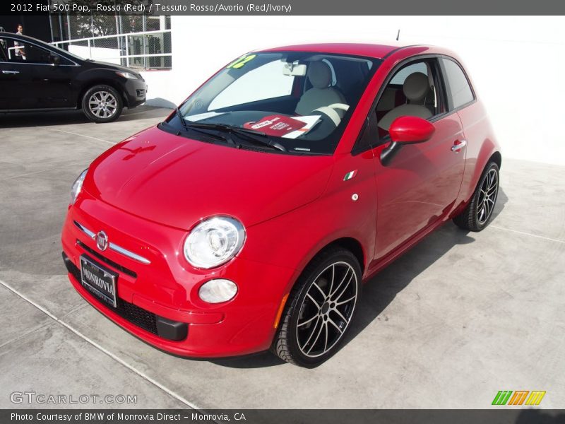 Rosso (Red) / Tessuto Rosso/Avorio (Red/Ivory) 2012 Fiat 500 Pop