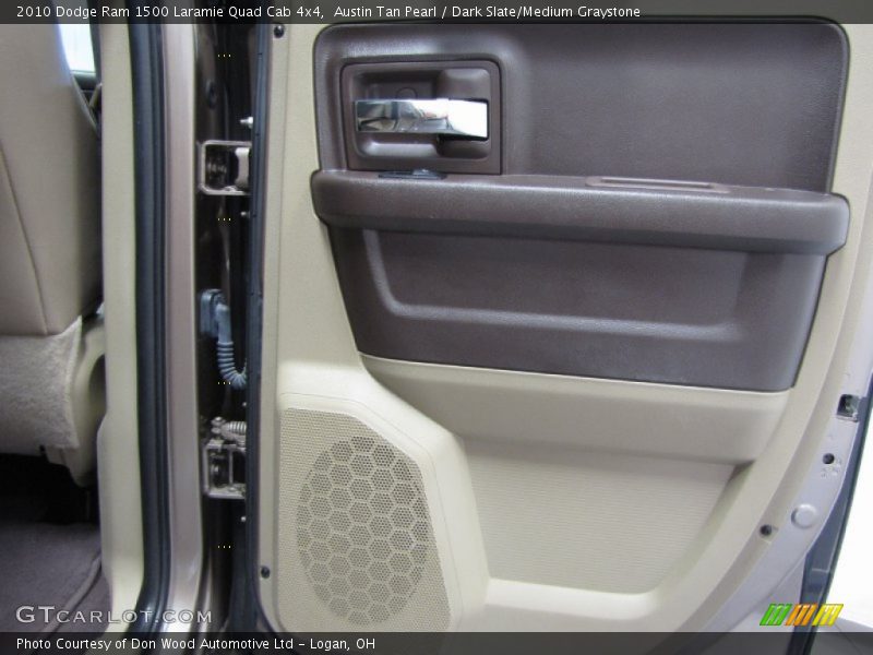 Austin Tan Pearl / Dark Slate/Medium Graystone 2010 Dodge Ram 1500 Laramie Quad Cab 4x4