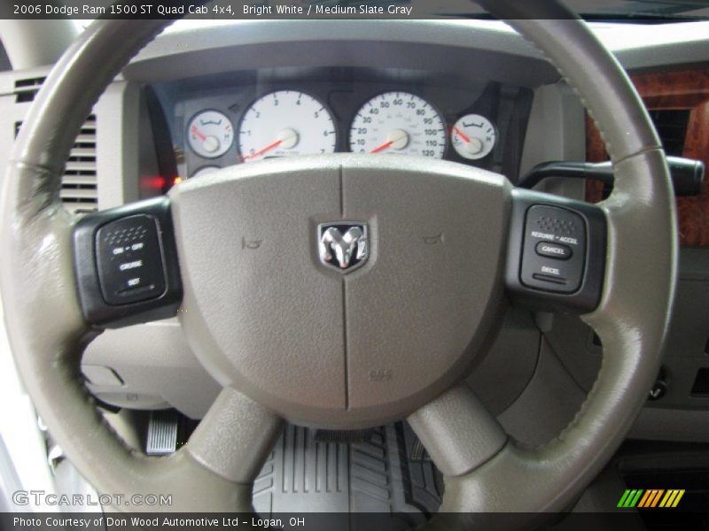 Bright White / Medium Slate Gray 2006 Dodge Ram 1500 ST Quad Cab 4x4