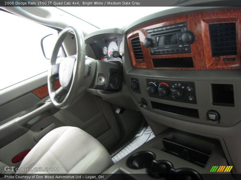Bright White / Medium Slate Gray 2006 Dodge Ram 1500 ST Quad Cab 4x4