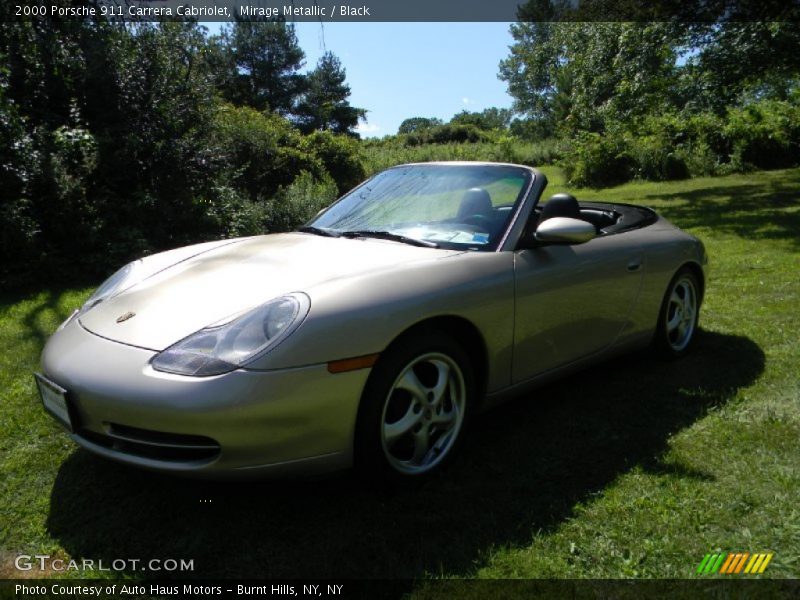 Mirage Metallic / Black 2000 Porsche 911 Carrera Cabriolet