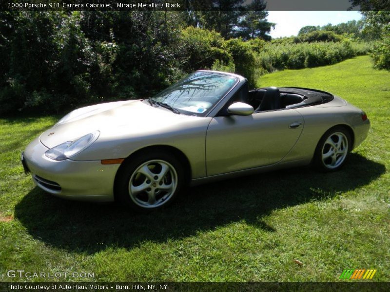 Mirage Metallic / Black 2000 Porsche 911 Carrera Cabriolet