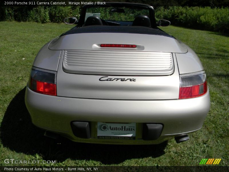 Mirage Metallic / Black 2000 Porsche 911 Carrera Cabriolet