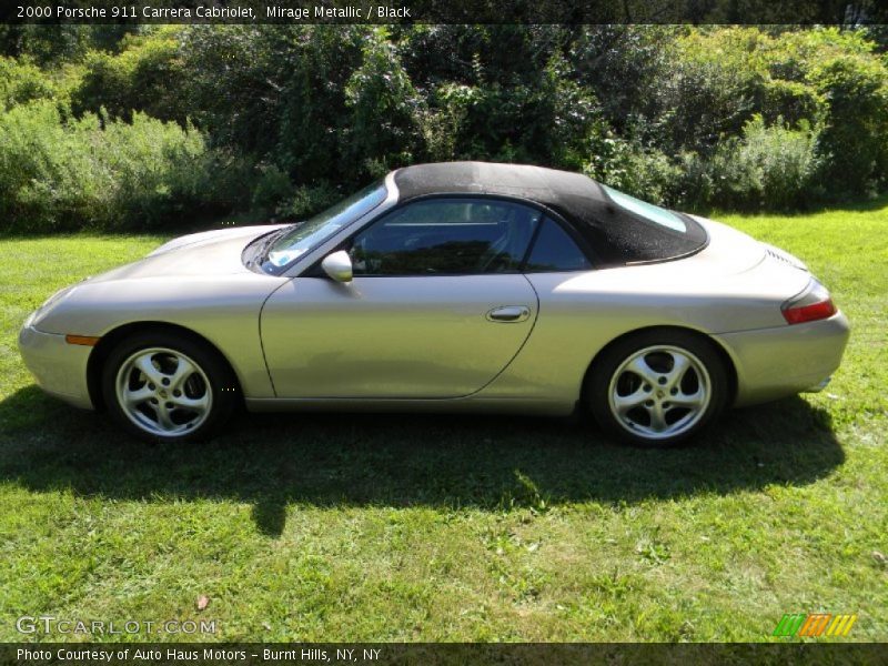 Mirage Metallic / Black 2000 Porsche 911 Carrera Cabriolet