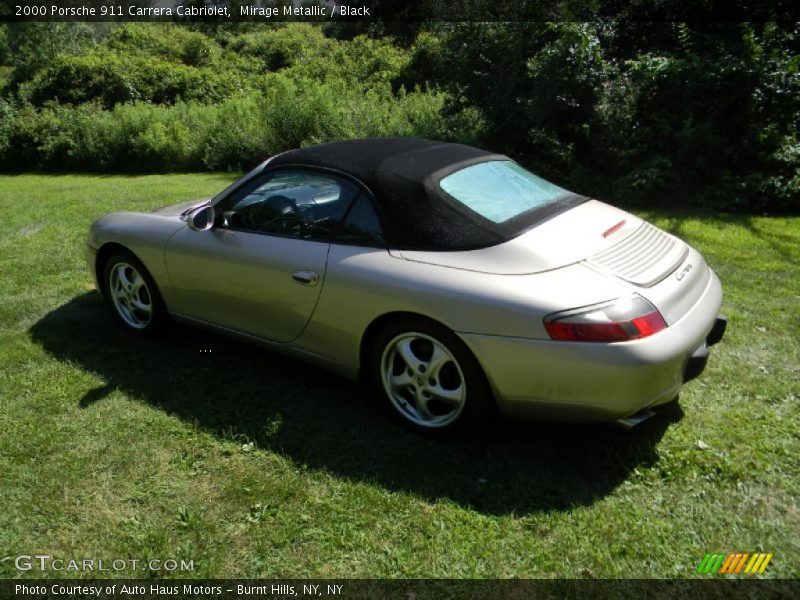 Mirage Metallic / Black 2000 Porsche 911 Carrera Cabriolet