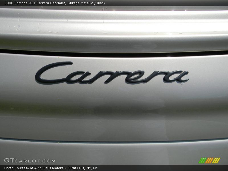 Mirage Metallic / Black 2000 Porsche 911 Carrera Cabriolet