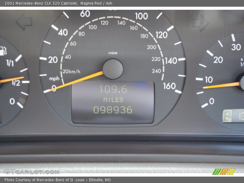 Magma Red / Ash 2001 Mercedes-Benz CLK 320 Cabriolet