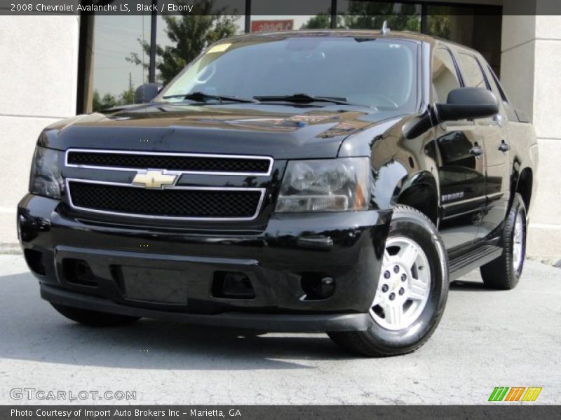 Black / Ebony 2008 Chevrolet Avalanche LS