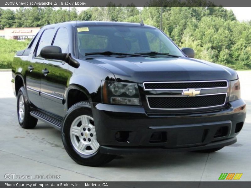 Black / Ebony 2008 Chevrolet Avalanche LS