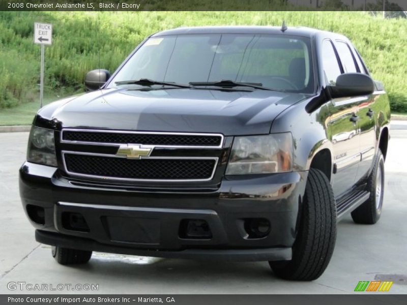 Black / Ebony 2008 Chevrolet Avalanche LS