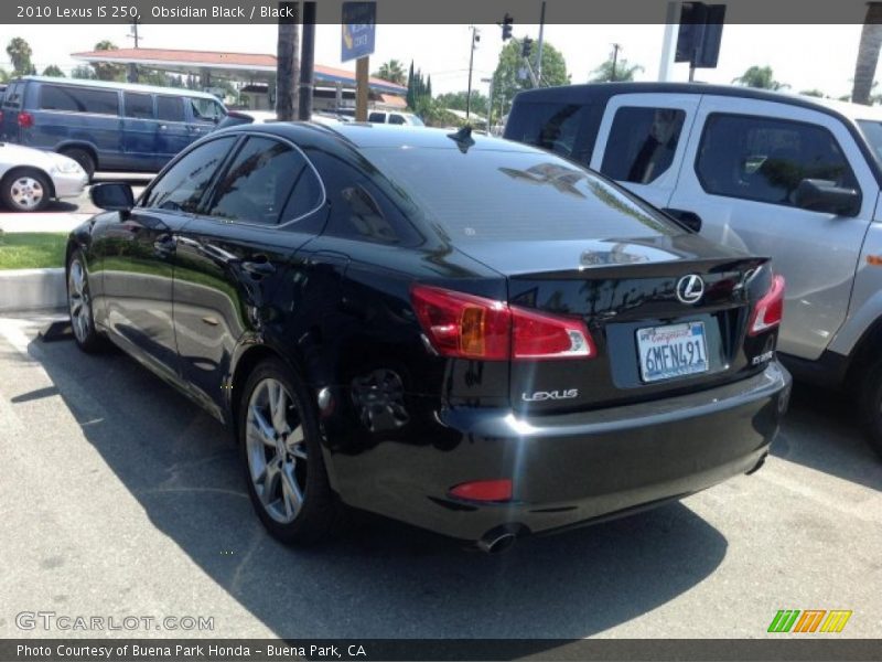 Obsidian Black / Black 2010 Lexus IS 250