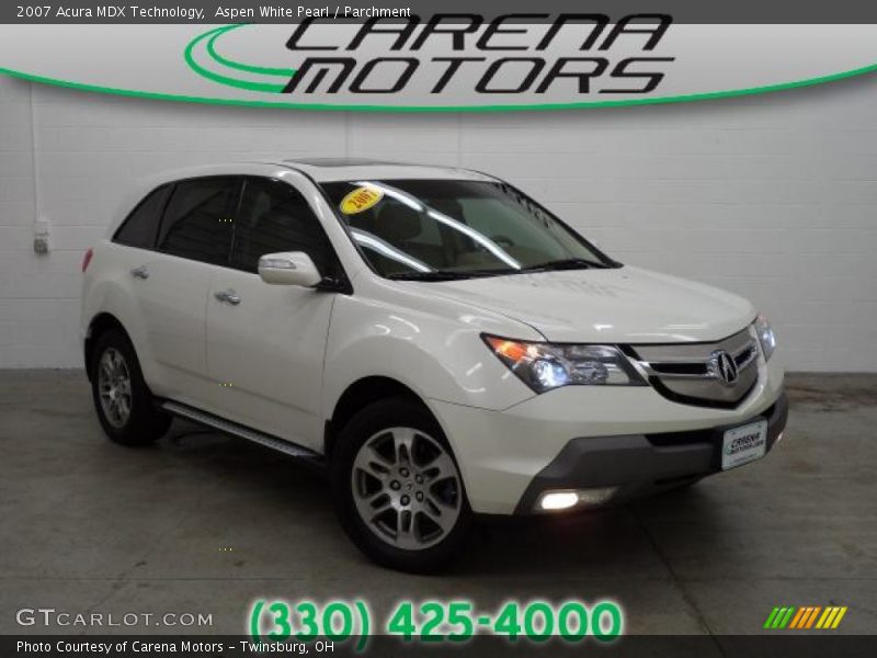 Aspen White Pearl / Parchment 2007 Acura MDX Technology