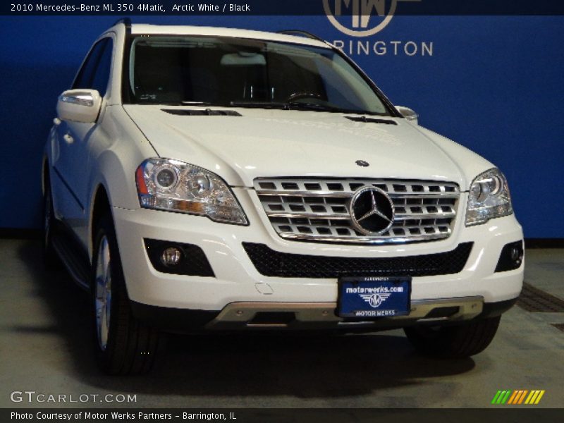 Arctic White / Black 2010 Mercedes-Benz ML 350 4Matic