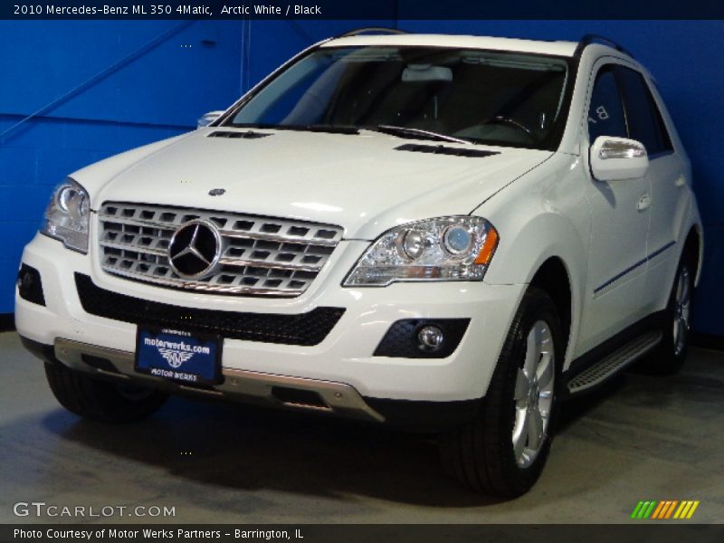 Arctic White / Black 2010 Mercedes-Benz ML 350 4Matic