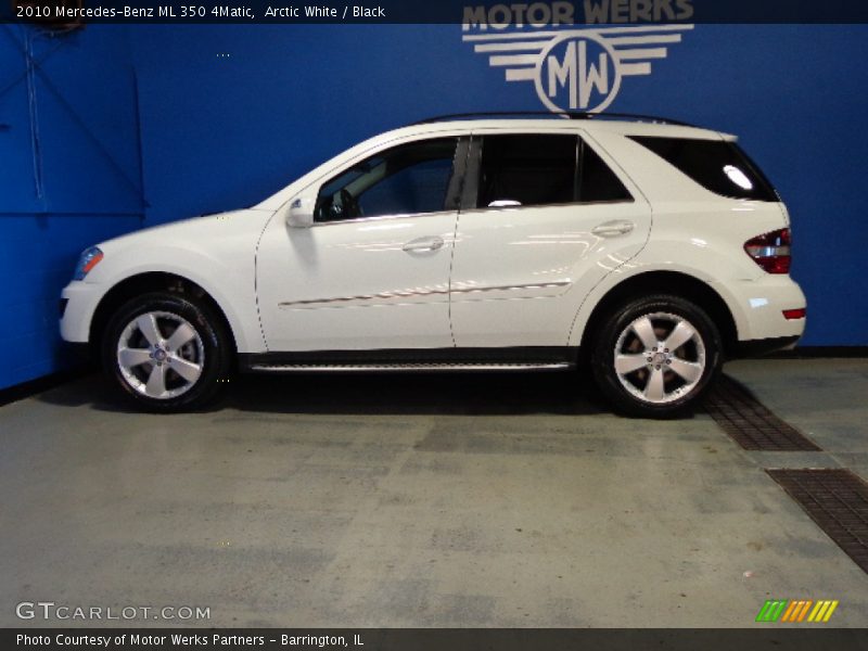 Arctic White / Black 2010 Mercedes-Benz ML 350 4Matic