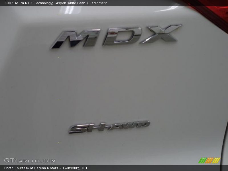 Aspen White Pearl / Parchment 2007 Acura MDX Technology