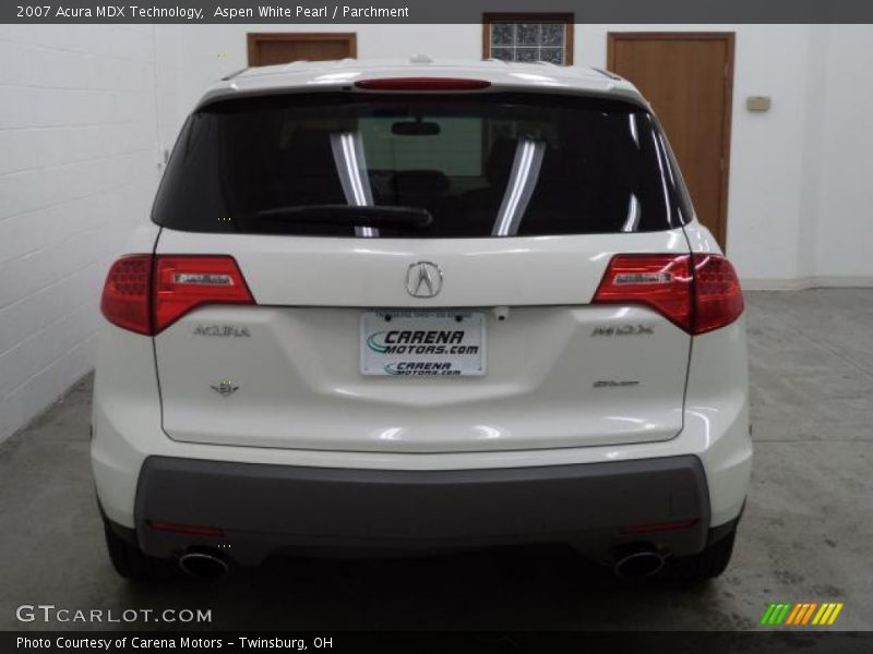 Aspen White Pearl / Parchment 2007 Acura MDX Technology