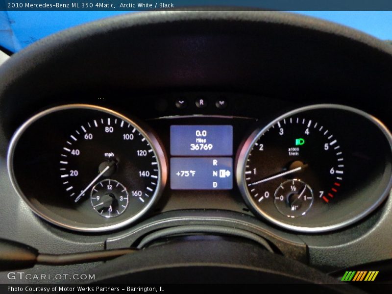 Arctic White / Black 2010 Mercedes-Benz ML 350 4Matic