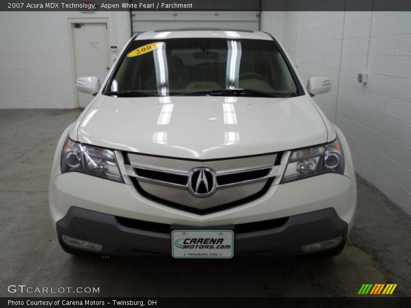 Aspen White Pearl / Parchment 2007 Acura MDX Technology