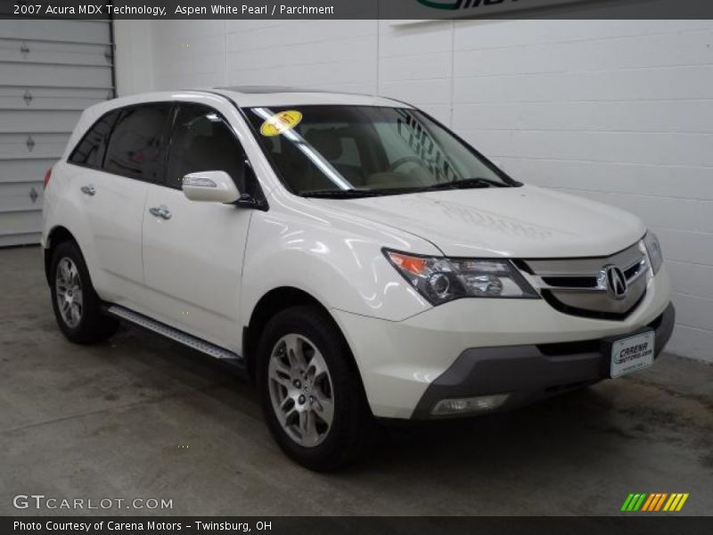 Aspen White Pearl / Parchment 2007 Acura MDX Technology