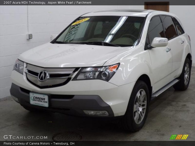 Aspen White Pearl / Parchment 2007 Acura MDX Technology